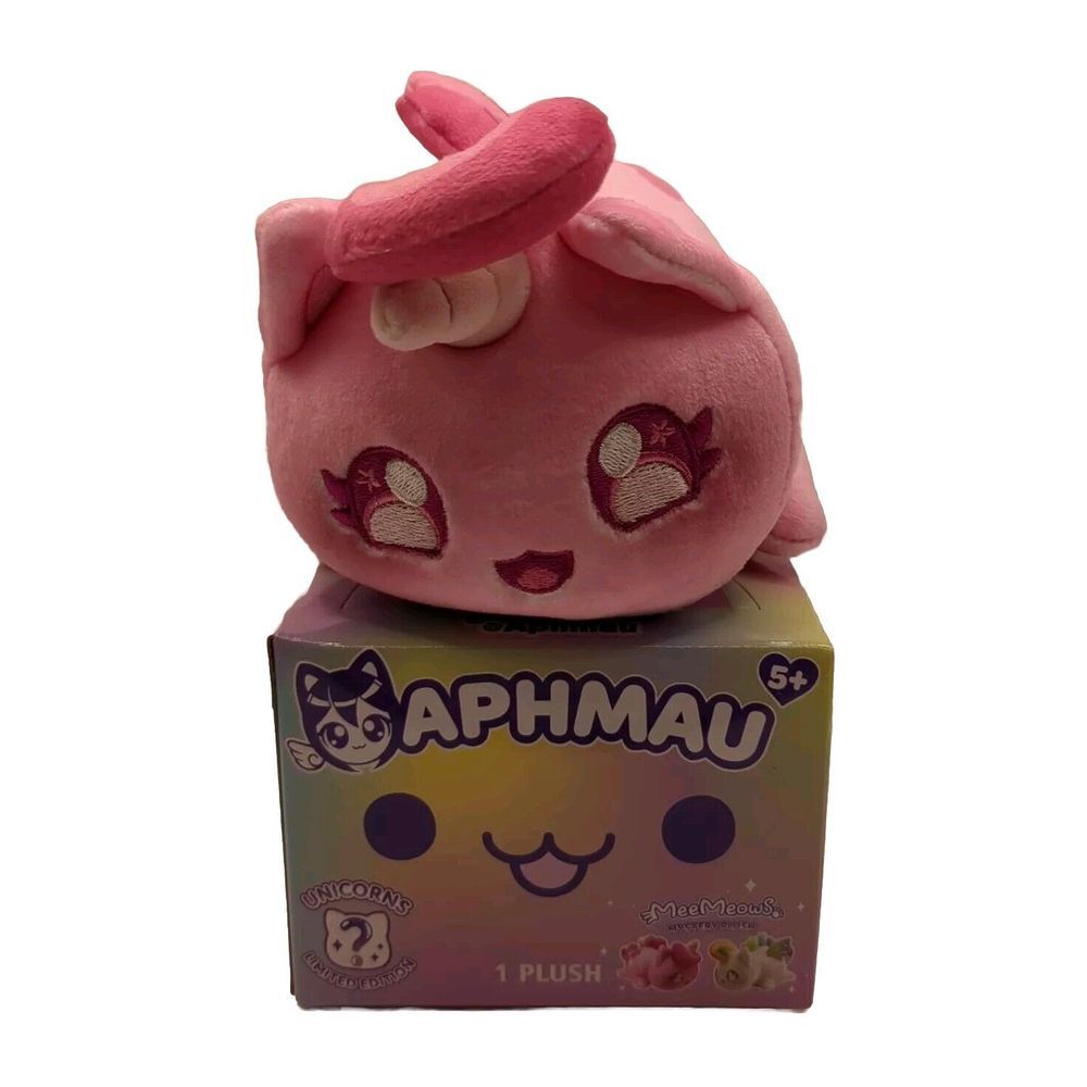 Aphmau‎ Meemeows Pink Bubblegum Unicorn Cat Plush Limited Edition 6 Inches NEW